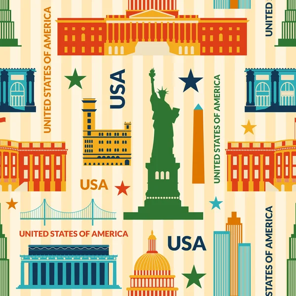 Landmarks of United States of America — Stock Vector