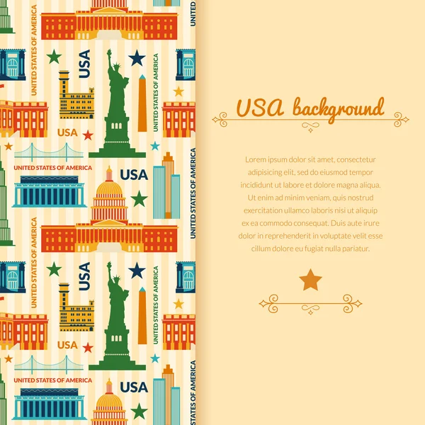 Landmarks of United States of America — Stock Vector