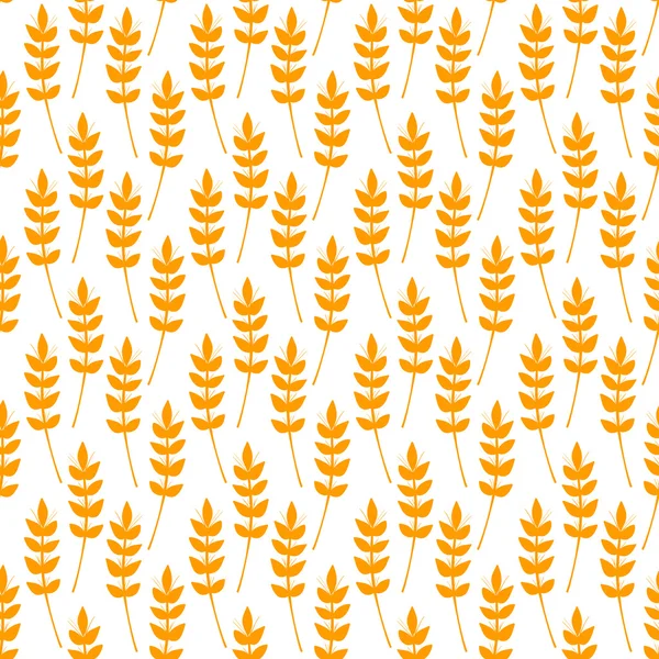 Seamless pattern with ears of wheat — Stock Vector