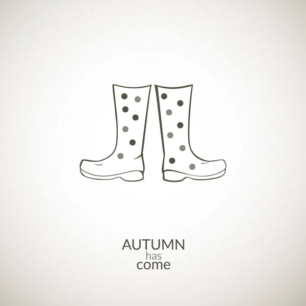 Automne gumboots icône — Image vectorielle