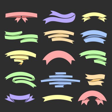 renkli şerit kümesi