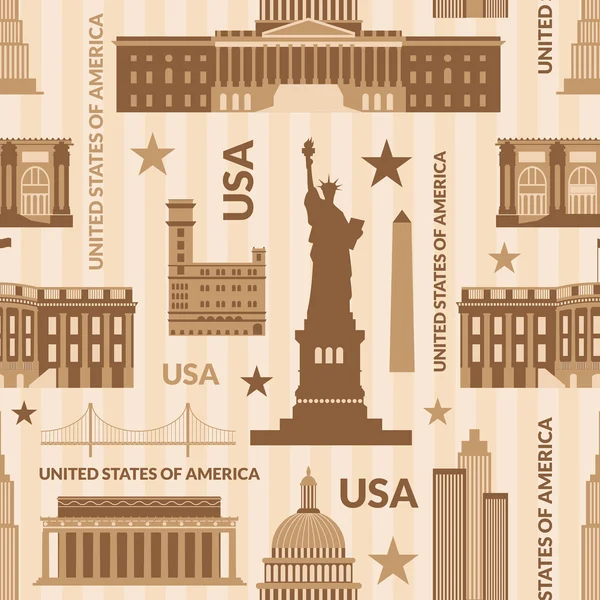 Landmarks of United States of America — Stock Vector