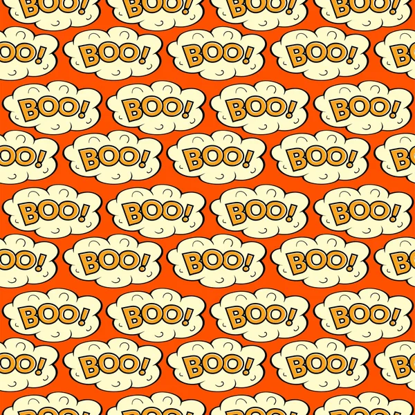Nuages avec inscription Boo — Image vectorielle
