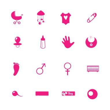 İle düz anneler Icons set