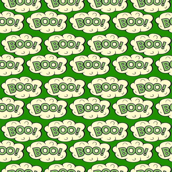 Nubes con inscripción Boo — Vector de stock