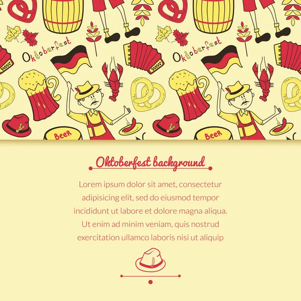Oktoberfest celebracja tło — Wektor stockowy