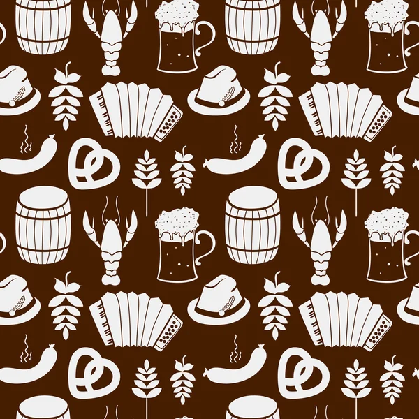 Oktoberfest motif sans couture — Image vectorielle