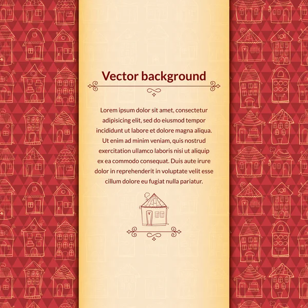 Latar belakang vektor rumah - Stok Vektor