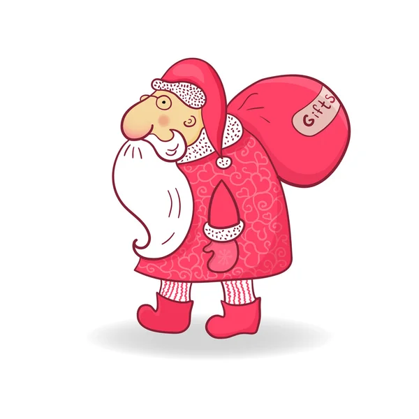 Babbo Natale in stile doodle — Vettoriale Stock