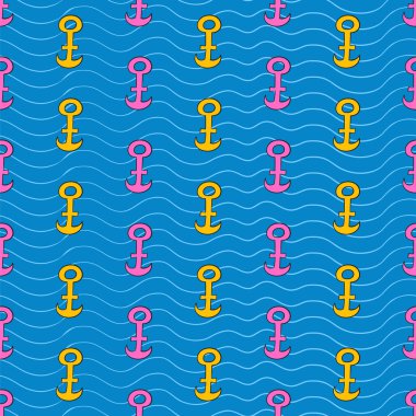 Mavi okyanus arka plan üzerinde renkli bağlayıcılarını