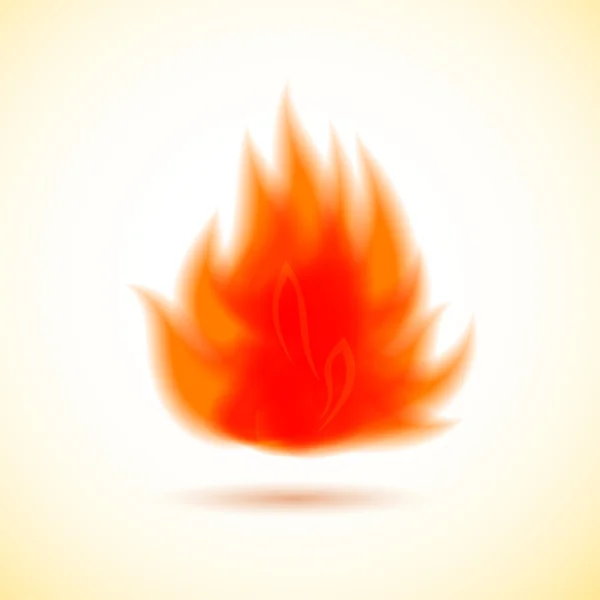 Symbol of fire in realistic style — Stock Vector