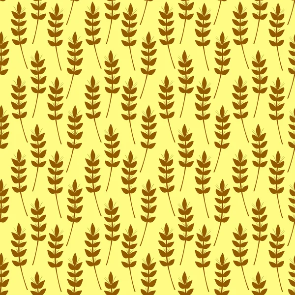Безшовний візерунок з вухами пшениці — стоковий вектор