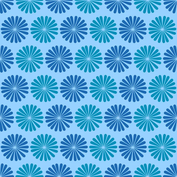 Blauwe bloemen naadloos patroon — Stockvector