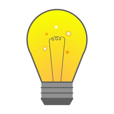 Vektör ampul içinde düz stil öğesi fikirleri