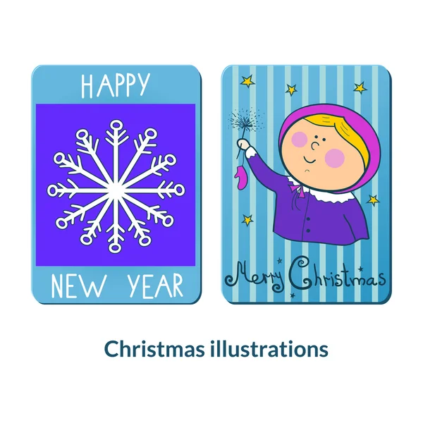 Set de etiquetas de Navidad — Archivo Imágenes Vectoriales
