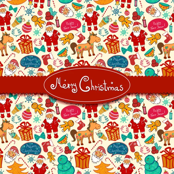 Christmas seamless pattern — Stock Vector