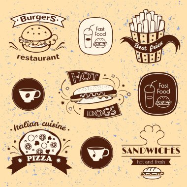 Fast food kümesi işaretler