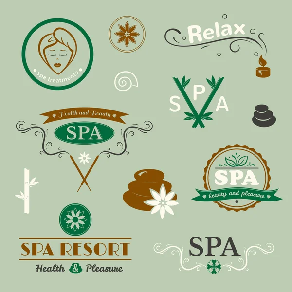 Красочные логотипы SPA — стоковый вектор
