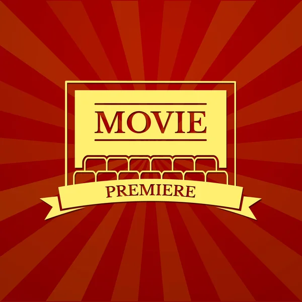 Premiera filmu, kina logo — Wektor stockowy