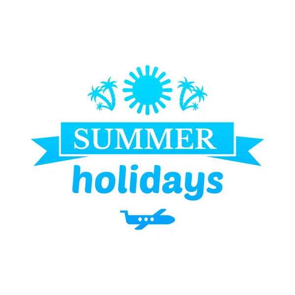 Letní prázdniny logo — Stockový vektor