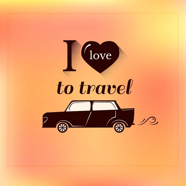 Travel log, I love to travel — Stock Vector