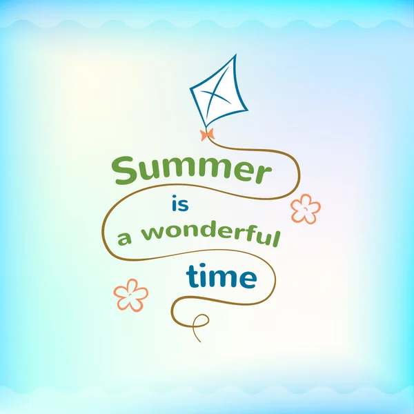 夏は素晴らしい時間のロゴ — ストックベクタ
