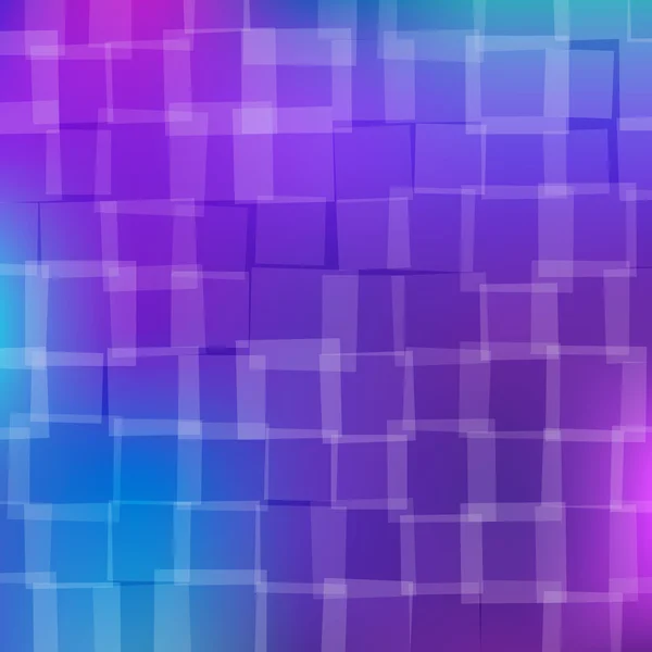 Hintergrund mit blauen und violetten Quadraten — Stockvektor
