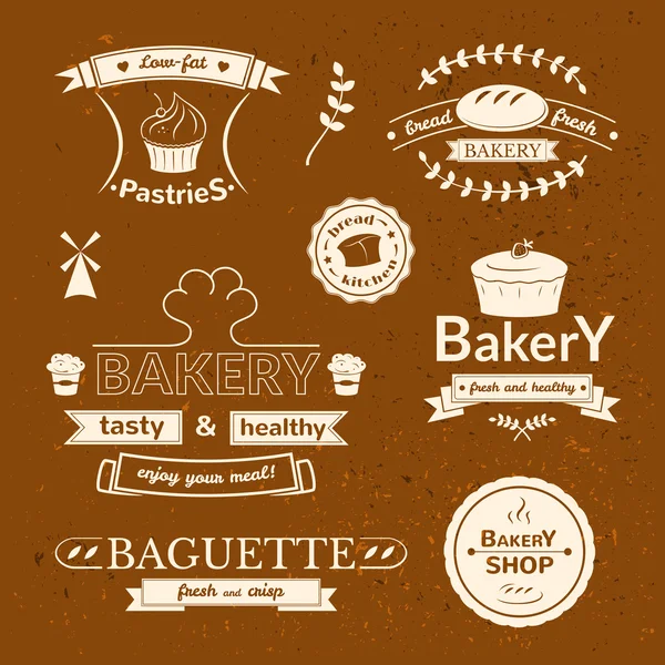 Bakery signs set — Stock Vector