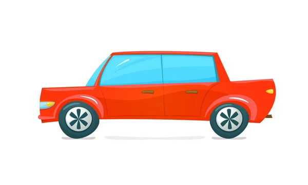 Red car side view — Stock Vector