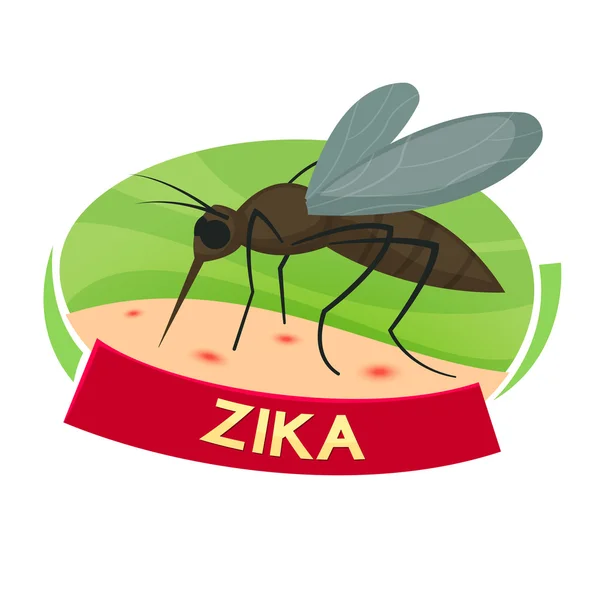 Virüs Zika illüstrasyon — Stok Vektör