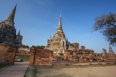 eski bir pagoda alan, ayutthaya, Tayland