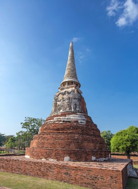 eski bir pagoda alan, ayutthaya, Tayland