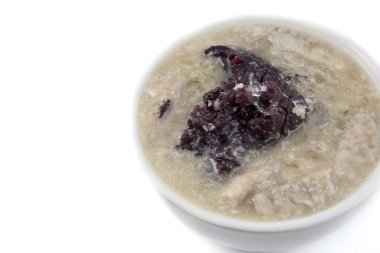 Beyaz arka plan tay siyah Yapışkan Sütlaç