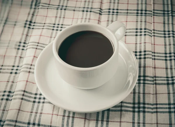Чашка Кофе Блюдце Столе — стоковое фото
