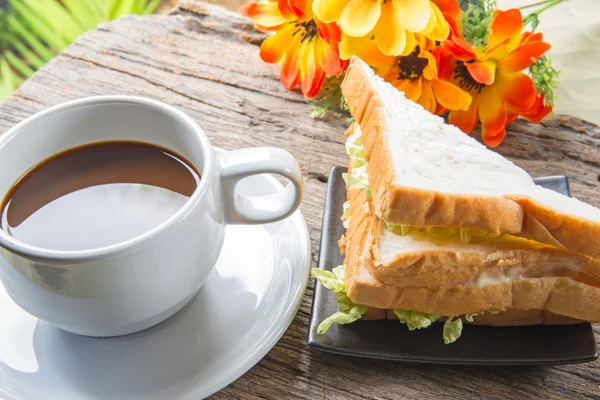 Sanduíche Com Presunto Café — Fotografia de Stock