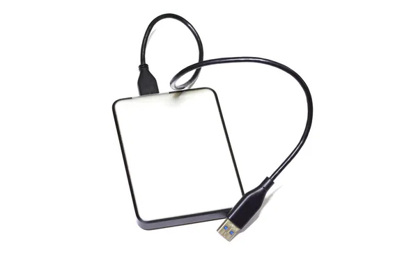 Harici Harddisk sürücüsü beyaz arkaplanda izole edildi
