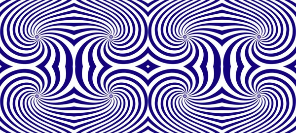 Hipnosis Espiral Ilusión Óptica Dolor Cabeza Migraña Color Espiral Azul — Vector de stock