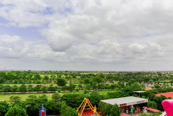 Hyderabad Telangana India 2019 Top View Green Lush Plants Trees — стокове фото