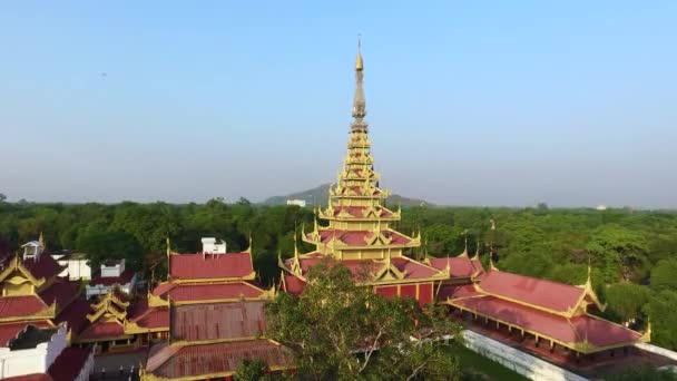 Королевский дворец Мандалай — стоковое видео