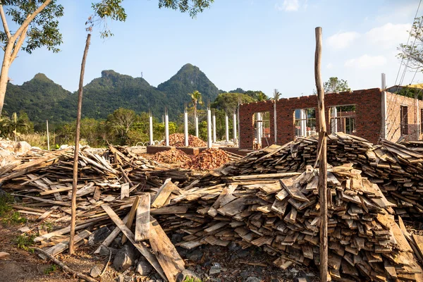 Hus under uppförande — Stockfoto