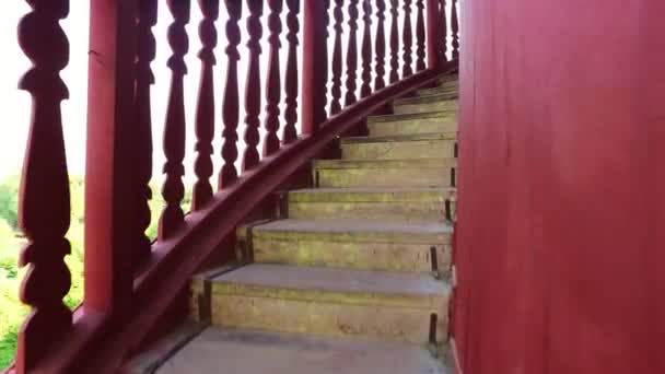 Escaleras en el Palacio Real de Mandalay — Vídeos de Stock