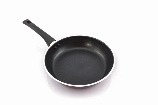 Black frying pan with handle. — Stock Photo, Image