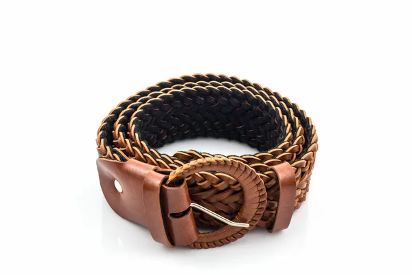 Brown leather belt for female. — Stock Photo, Image