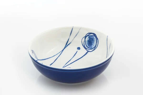 Empty blue ceramic bowl. — Stock Photo, Image