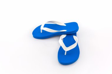 Sandalet Ayakkabı, mavi renkli flip flop.
