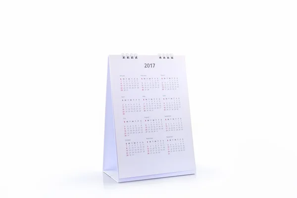Papier biały biurko spirala kalendarz 2017. — Zdjęcie stockowe