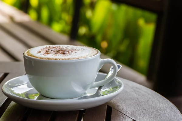 Cappuccino or latte coffee. — Stock Photo, Image