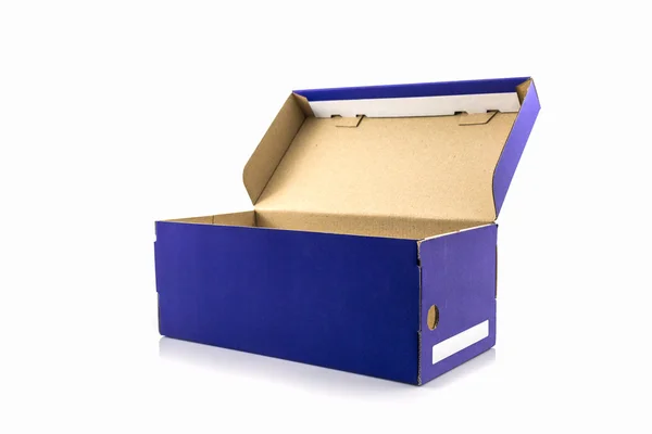 Blue shoe box with clipping path. — Stock Photo, Image