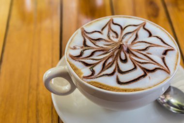 cappuccino veya sütlü kahve.