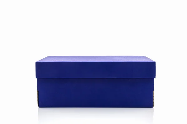 Blue shoe box with clipping path. — Stock Photo, Image